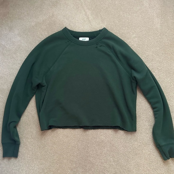Aerie distressed cropped crewneck - Picture 1 of 2